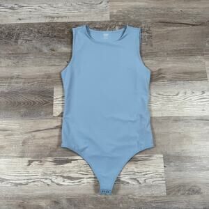 Express Body Contour Baby Blue Sleeveless Bodysuit High Compression Medium